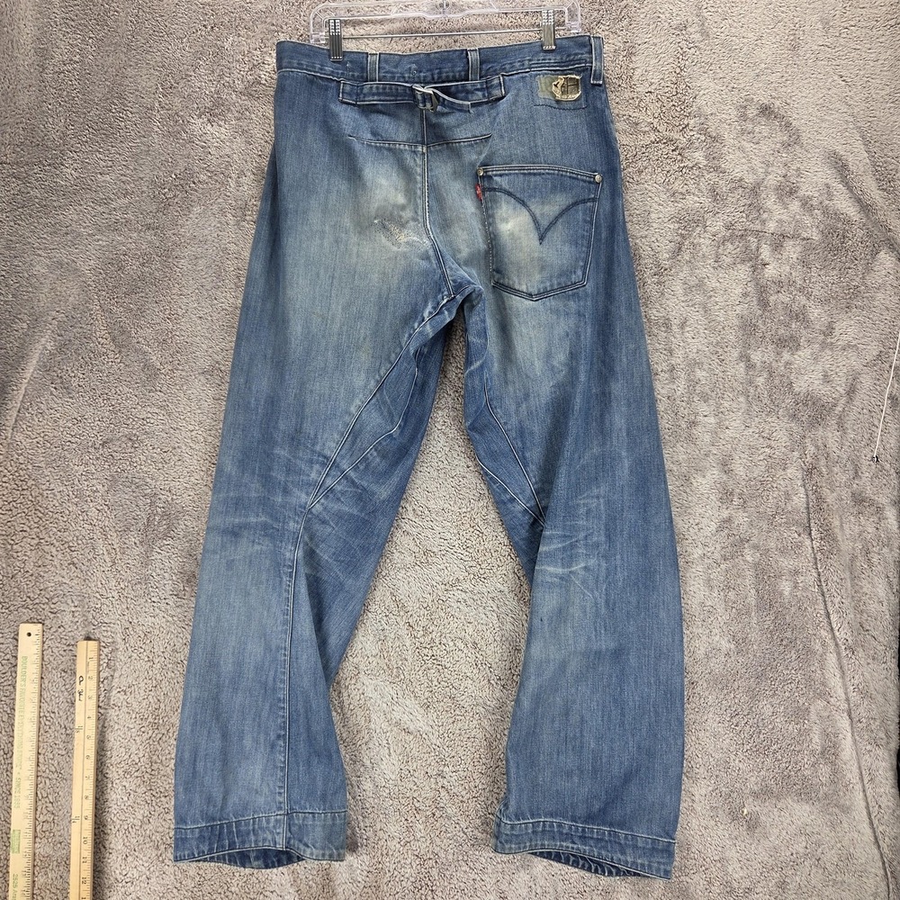 VTG Levis Engineered Jeans Mens Twisted Buckle Back 10th Anniversary Fits 33x32